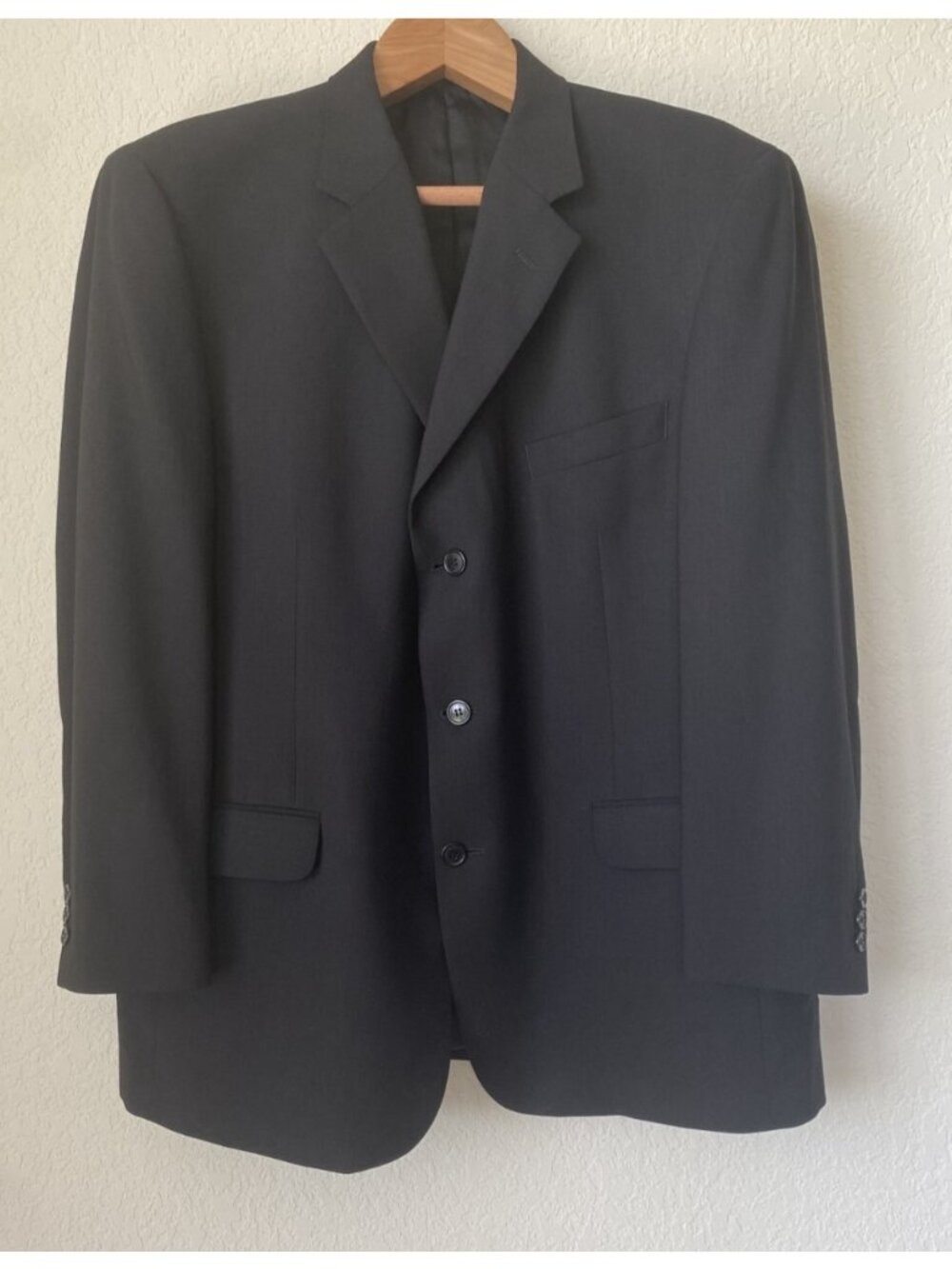 Mondo Gala Milan Men’s Black Blazer Sport Coat Suit Jacket 46R Stretch Mexico